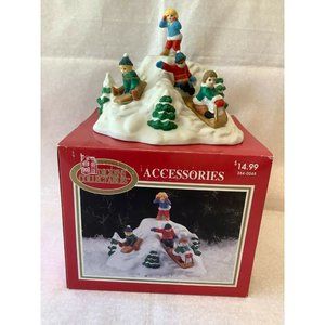 Dickens Collectables Accessories Kids Sledding Figurine